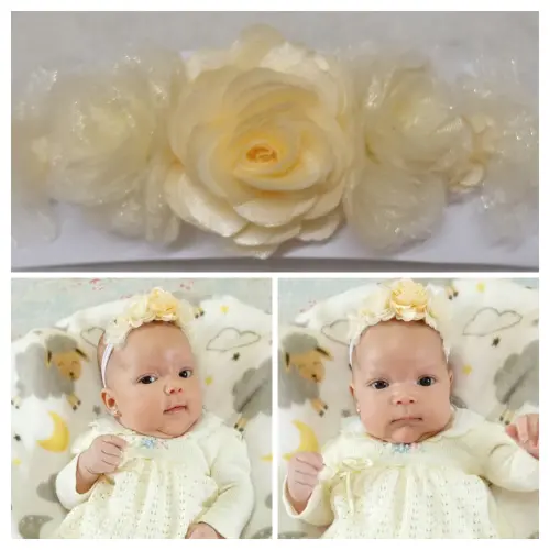 Cintillo bebe rosa glamour — imagen 1