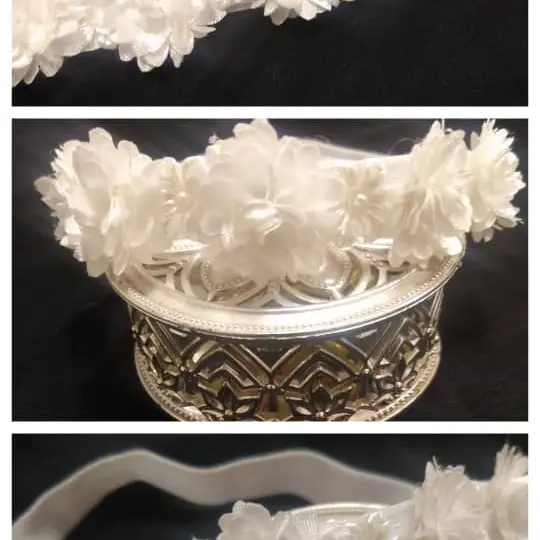 Diadema bebé blanca sencilla — imagen 1