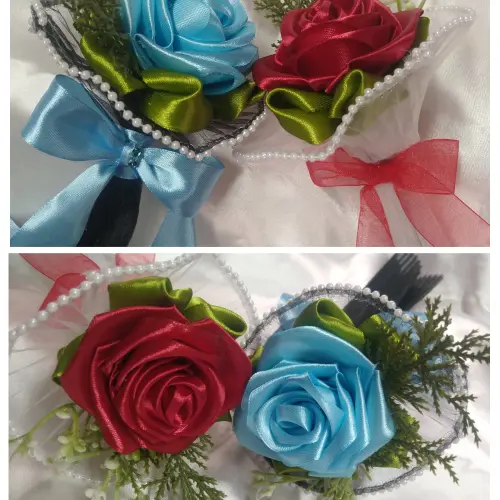 Flores eternas  papel coreano plisado — imagen 1