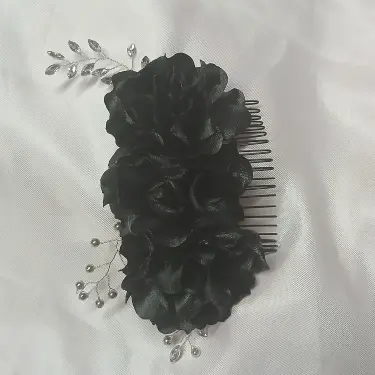 Peineta tres rosas y diamantes — imagen 1