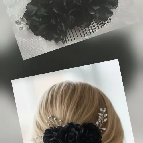 Peineta tres rosas y diamantes — imagen 2