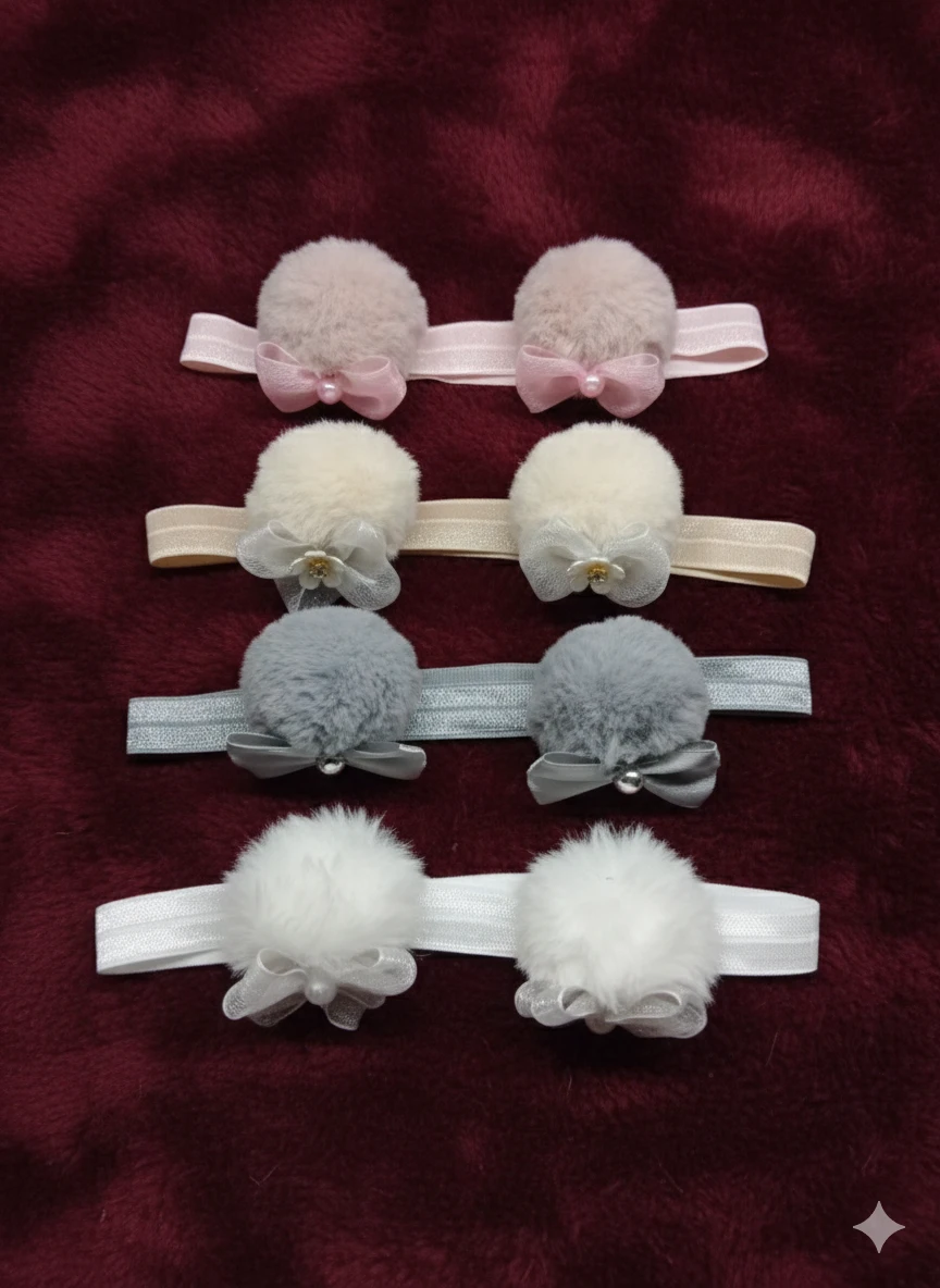 Banditas de bebe pompon's foto | Creaciones Mi Bella Elena |  BizneCubano