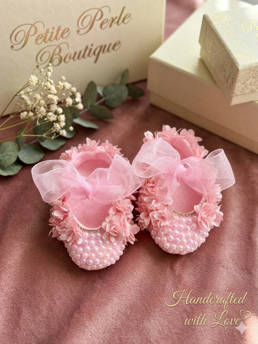 Zapaticos de bebe perlas luxury's foto | Creaciones Mi Bella Elena |  BizneCubano