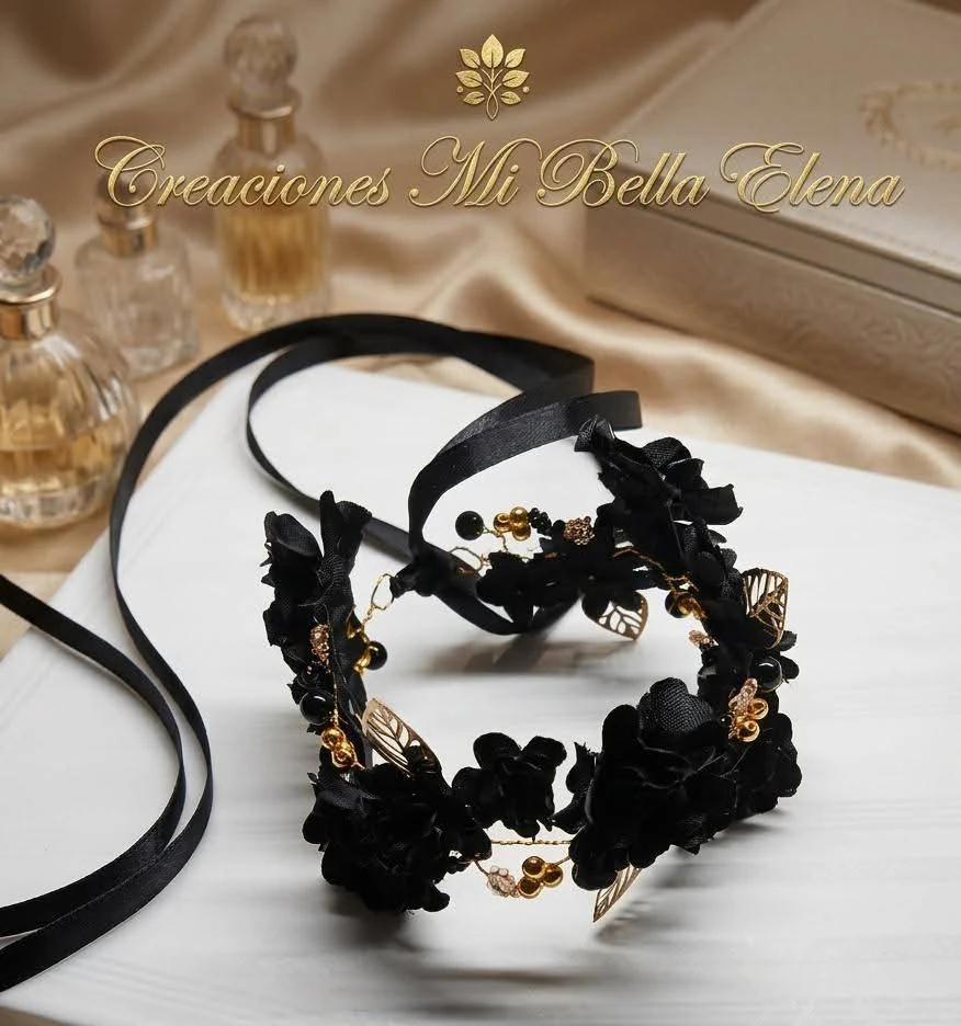 Portacoque de lujo negro y dorado's foto | Creaciones Mi Bella Elena |  BizneCubano