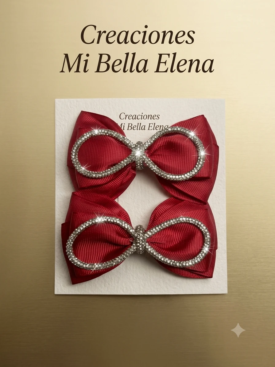 Lazo rojo escolar diamante's foto | Creaciones Mi Bella Elena |  BizneCubano
