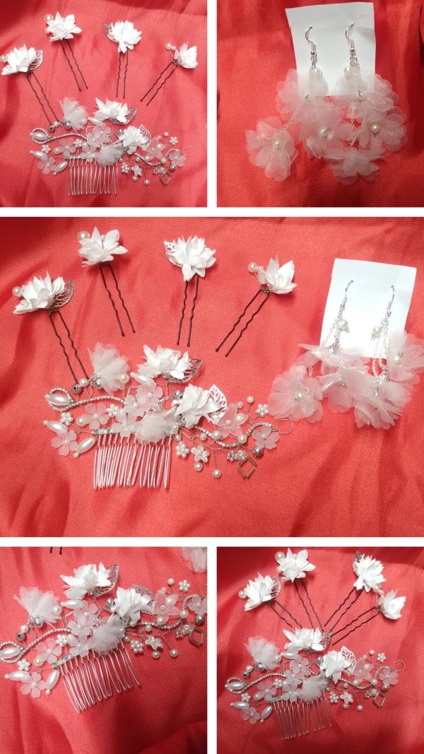 Conjunto de peineta/aretes/presillas's foto | Creaciones Mi Bella Elena |  BizneCubano