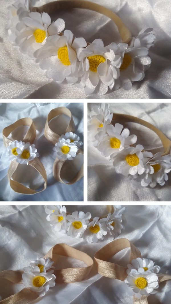 Conjunto Cintillo /pie descalzo.Margaritas's foto | Creaciones Mi Bella Elena |  BizneCubano