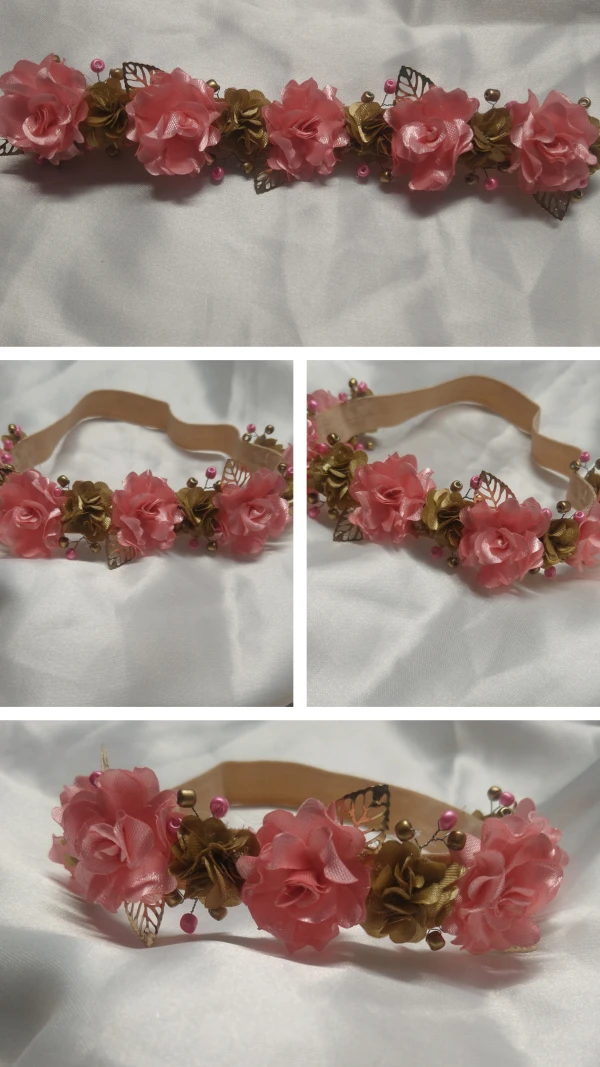 Cintillo vintage rosa y dorado's foto | Creaciones Mi Bella Elena |  BizneCubano