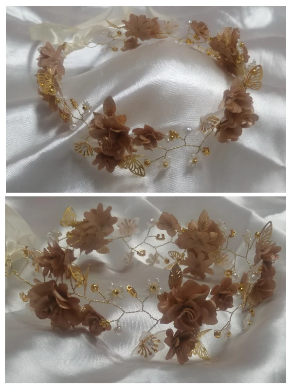 Diadema/tocado dorada luxury's foto | Creaciones Mi Bella Elena |  BizneCubano
