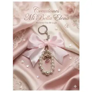Llavero coquette bolso rosado miniatura 1