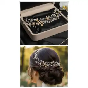 Tocado de novia elegante miniatura 1