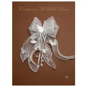 Maxilazo coquette estilo francés mariposas talla M miniatura 3