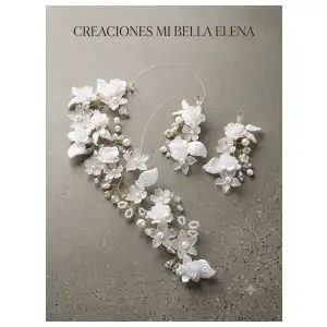Conjunto collar fantasma y aretes de lujo miniatura 1