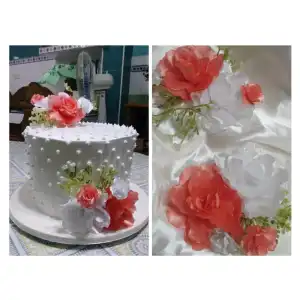 Set de tope cake rosas miniatura 2