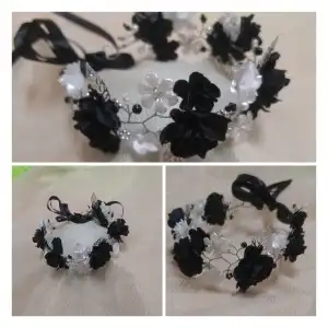 Cebollero de lujo negro y blanco miniatura 1