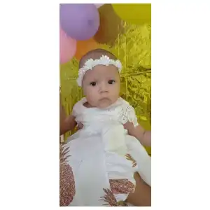 Diadema bebé blanca sencilla miniatura 2