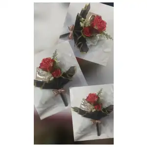 Flores eternas tallo y papel coreano doble miniatura 2