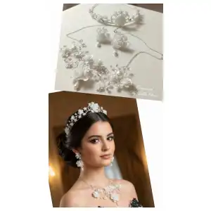 Set de tiara ,aretes y gargantilla miniatura 2